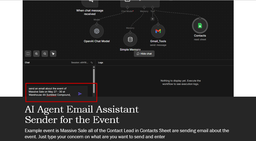 AI Agent Email Assistant and Sender Workflow
