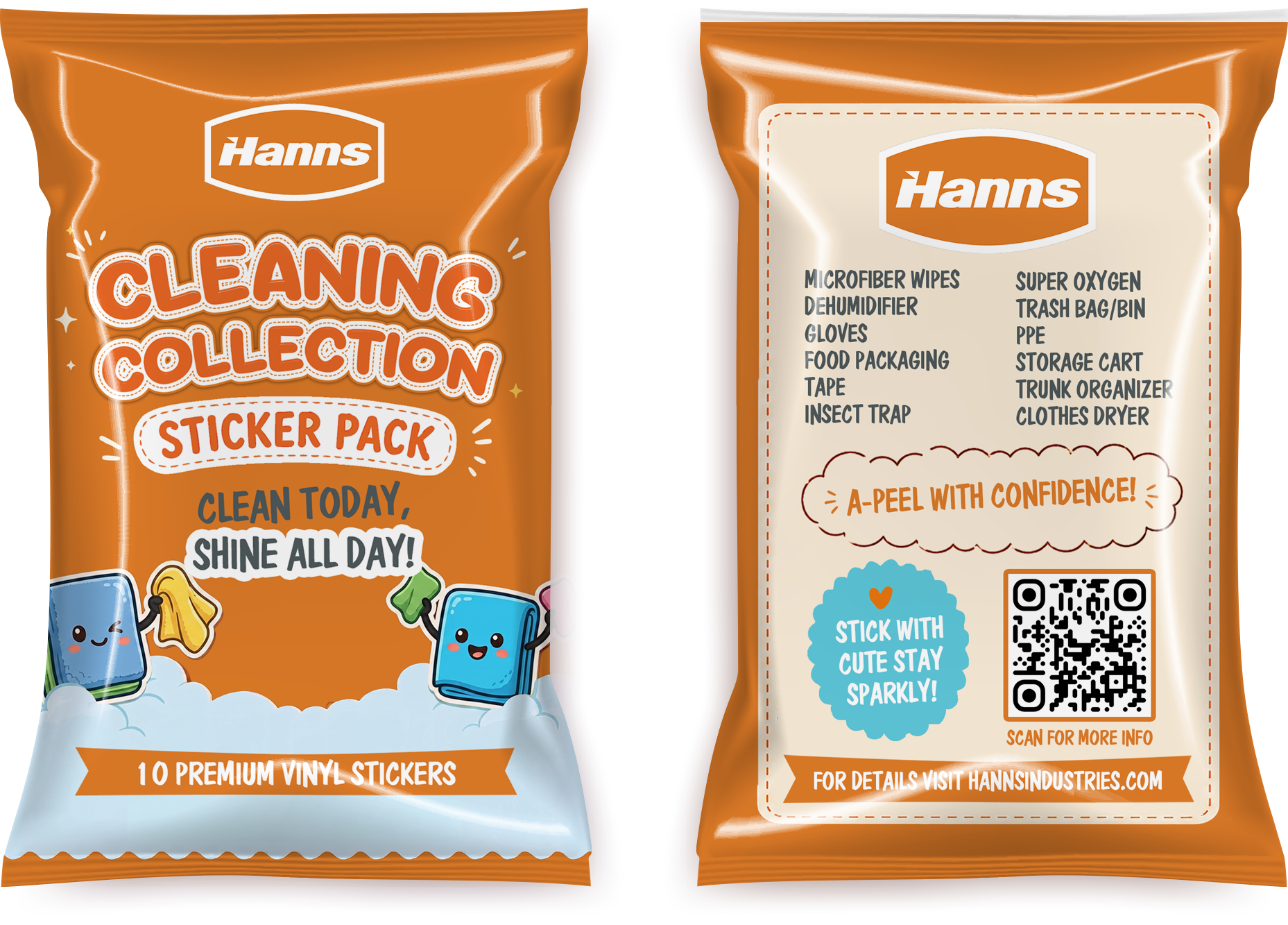 Hanns and AutoGard Chip Bag Sticker Packaging